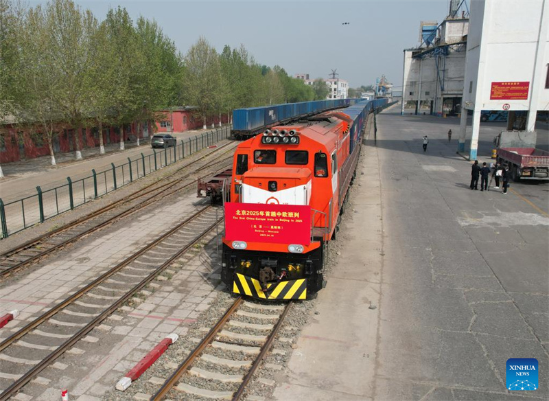 Erster China-Europa-Güterzug aus Beijing im Jahr 2025 auf dem Weg nach Moskau