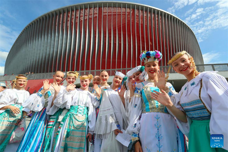 Mit chinesischer Unterstützung gebautes Fu?ballstadion in Minsk er?ffnet