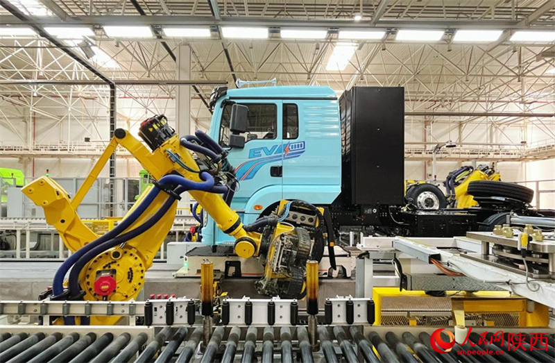 Intelligente Produktion von schweren Lkw in der Fabrik von Shaanxi Automobile